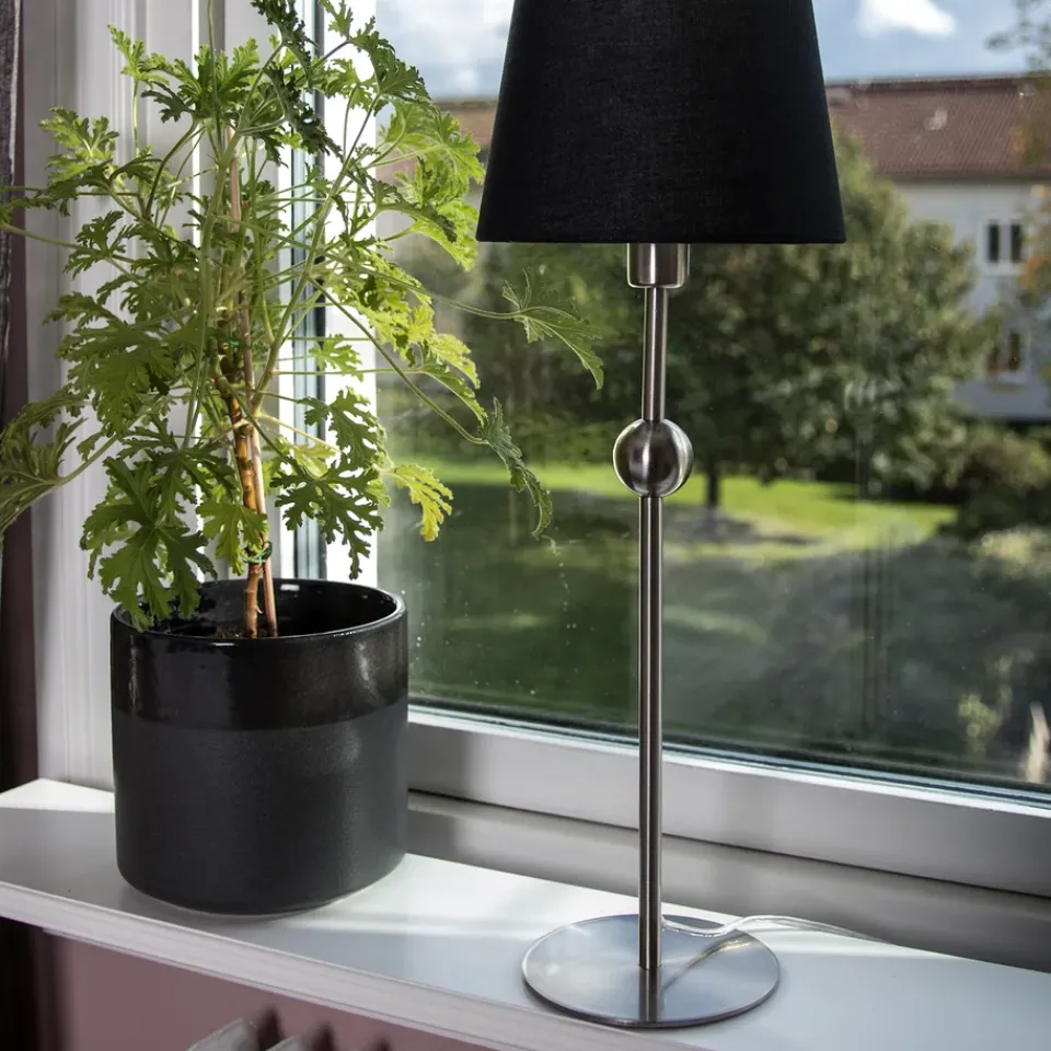 Globen Lighting Astrid lamp base, Chrome Silver-coloured
