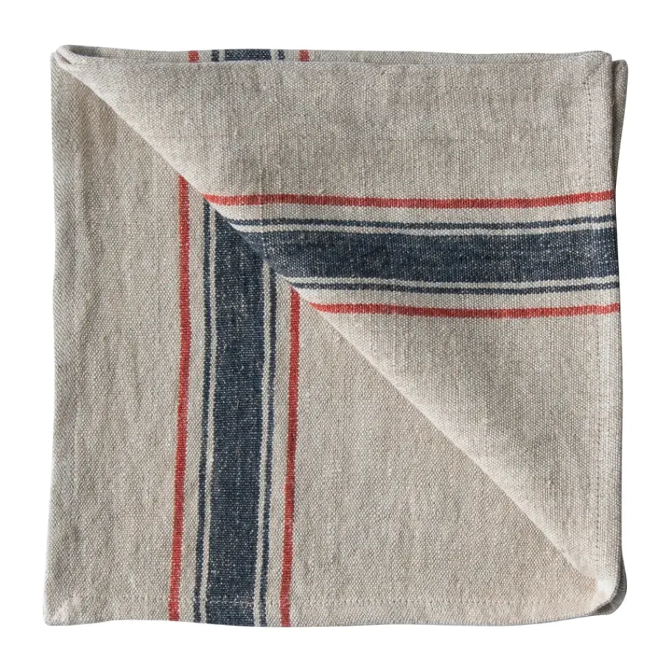 Outlet Tell Me More Astrid linen napkin 50x50 cm, Navy Beige