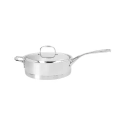 Outlet Demeyere Atlantis 7 sauté pan with lid stainless steel, Ø28 cm Silver-coloured