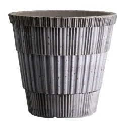 Flower Pots^Bergs Potter Atlas raw pot with saucer, , Ø16 cm Grey