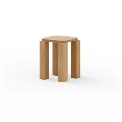 Online New Works Atlas stool, Natural Oak Brown