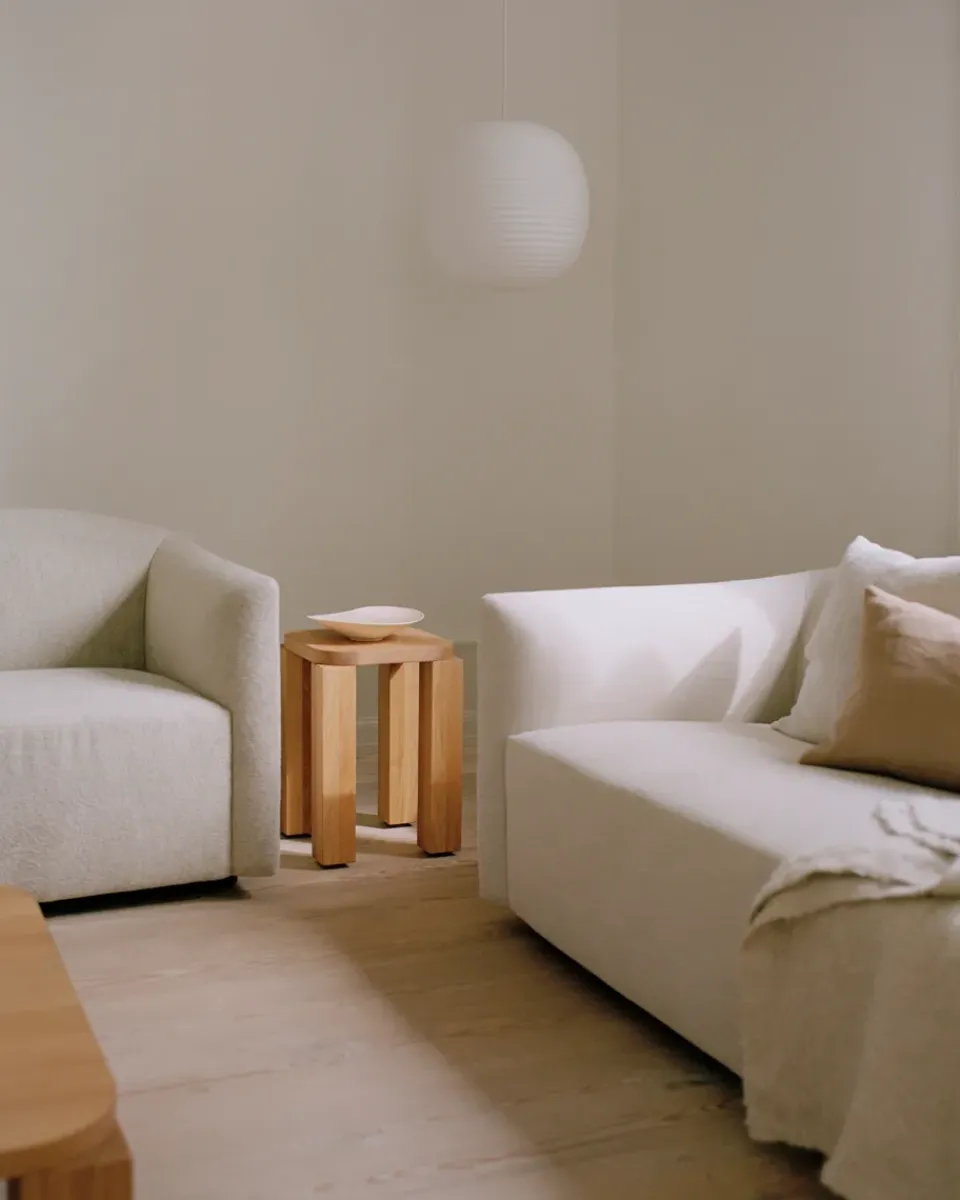 Online New Works Atlas stool, Natural Oak Brown