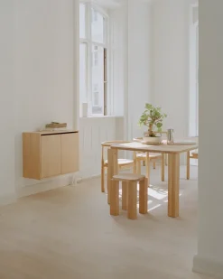 Online New Works Atlas stool, Natural Oak Brown