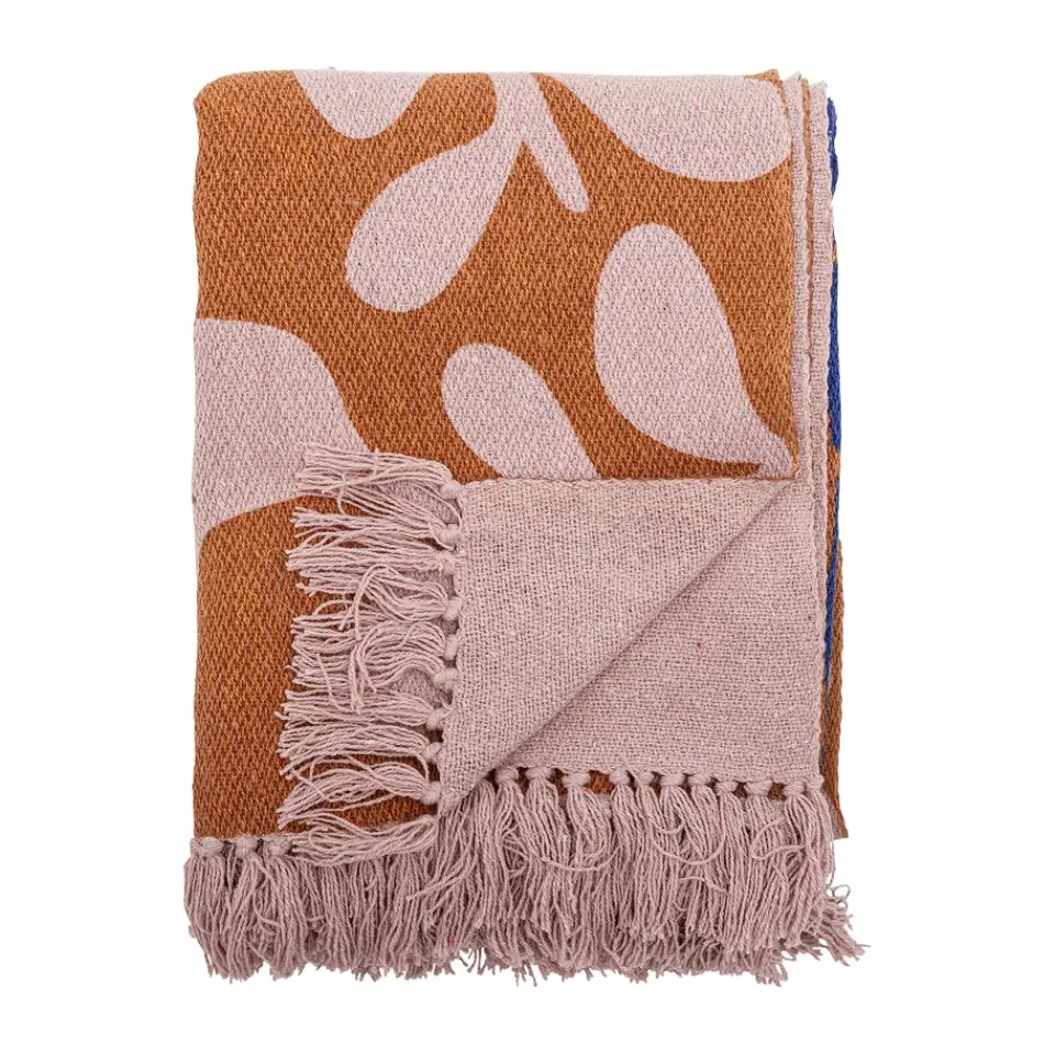 Cotton Blankets & Throws^Bloomingville Atle throw 130x160 cm, Brown