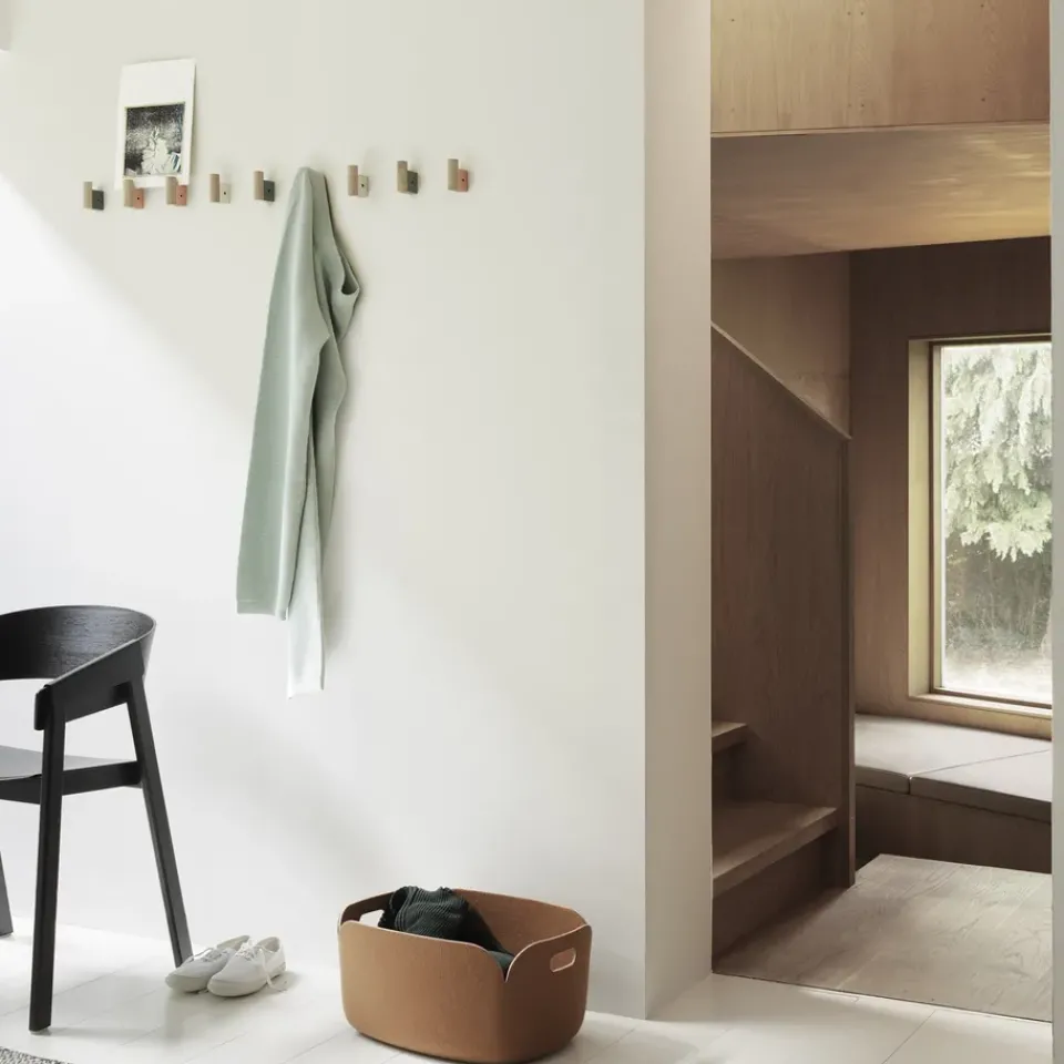 Clothes Hooks & Hangers|Clothes Hooks & Hangers^Muuto Attach hook 2-pack, Oak-aluminum Grey