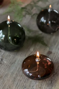 Oil & Kerosene Lamps^Mette Ditmer Aura oil lamp small, Brown