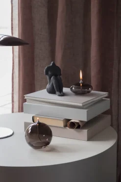 Oil & Kerosene Lamps^Mette Ditmer Aura oil lamp small, Smoke Grey