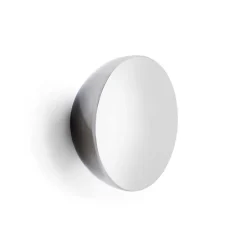 Round Mirrors^New Works Aura wall mirror large, Stainless steel Silver-coloured