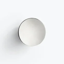 Outlet New Works Aura wall mirror small, Stainless steel Silver-coloured