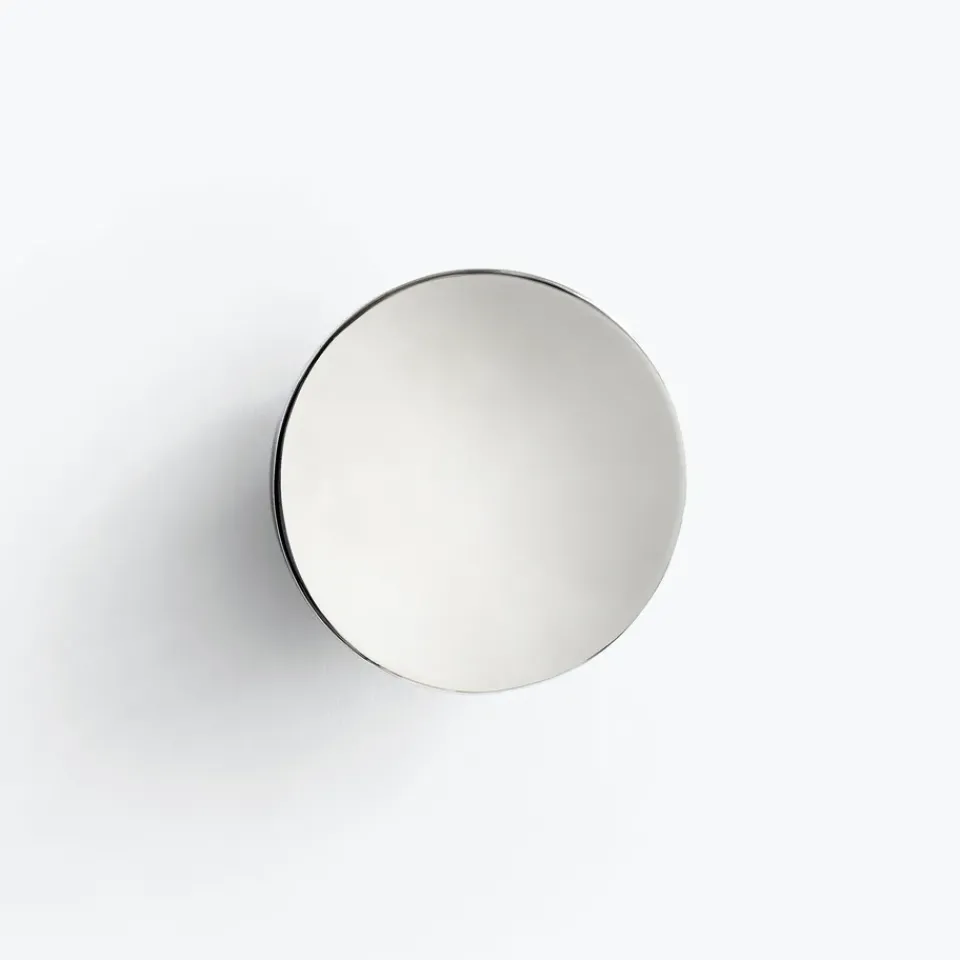 Outlet New Works Aura wall mirror small, Stainless steel Silver-coloured