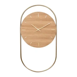 Wall Clocks^Andersen Furniture A-Wall wall clock 41x76 cm, Oak-brass Brown