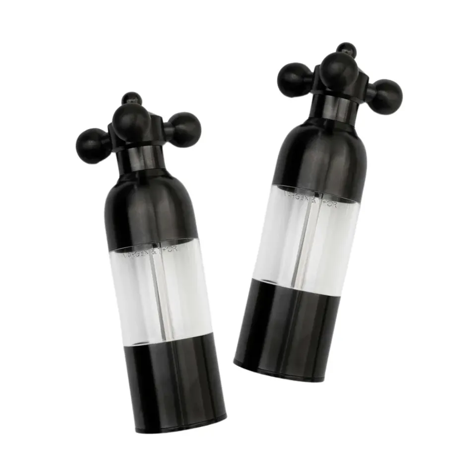 Outlet Vargen & Thor Axia salt- and pepper mill set, Matt Black