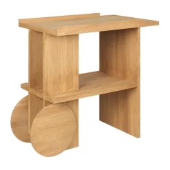 Hot Kristina Dam Studio Axis side table 42x80 cm, Warm lacquered oak Beige