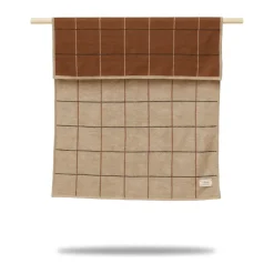 Clearance Form & Refine Aymara baby blanket 70x100 cm, New squares Brown