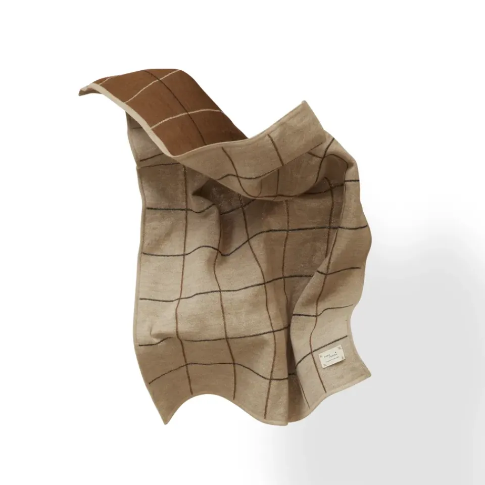 Clearance Form & Refine Aymara baby blanket 70x100 cm, New squares Brown