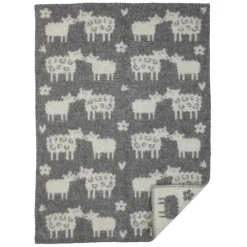 Baby Blankets|Wool Blankets & Throws^Klippan Yllefabrik Bää childrens blanket, Grey