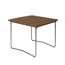Clearance Grythyttan Stålmöbler B31 dining table, Teak-hot-dip galvanized stand Brown