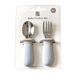 Children's Cutlery^Jack o Juno Baby cutlery set 2 pieces, Glacier Grey