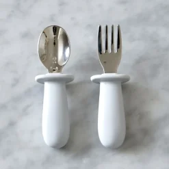 Children's Cutlery^Jack o Juno Baby cutlery set 2 pieces, Glacier Grey