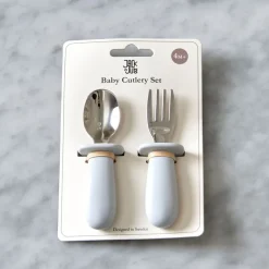 Children's Cutlery^Jack o Juno Baby cutlery set 2 pieces, Glacier Grey