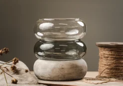 Vases^Muurla Bagel vase/lantern 22 cm, Grey