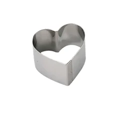 Cookie/Biscuit Cutters & Cake Tins^De Buyer Baking Mold Heart Ø14 cm, Stainless steel Silver-coloured