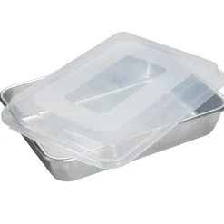Cookie/Biscuit Cutters & Cake Tins^Nordic Ware Baking pan with lid 23x33 cm, Aluminum Silver-coloured