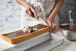 Online De Buyer Baking tray with removable base, 10.5x35 cm Silver-coloured