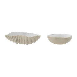 Decorative Bowls^Bloomingville Bakur decorative bowl shell 2 pieces, Beige-Grey BeigeGreyWhite