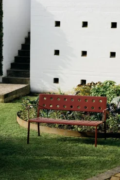 Garden Sofas & Garden Benches|Outdoor Lounge Furniture^HAY Balcony Lounge bench with armrest 121.5x69 cm, Iron Red