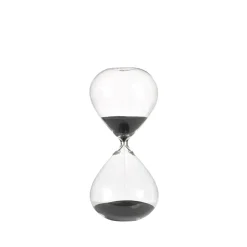 POLSPOTTEN Ball hourglass M 30 cm, black BlackTransparent