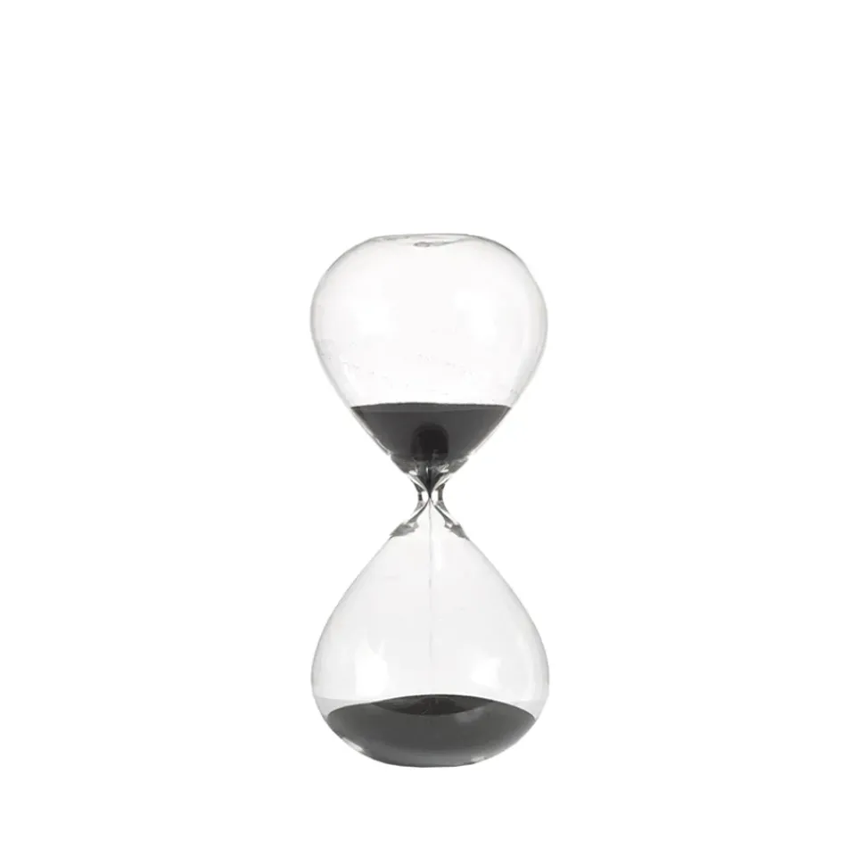 POLSPOTTEN Ball hourglass M 30 cm, black BlackTransparent