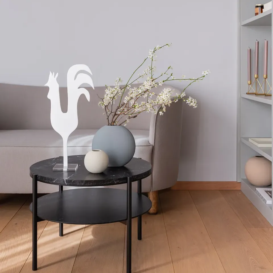Hot Cooee Design Ball vase shell, 10 cm Grey