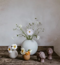 Clearance Cooee Design Ball vase shell, 8 cm Grey
