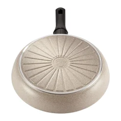 Ballarini Ledro ceramic sauté pan with glass lid, 28 cm Beige