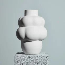 Sale Louise Roe Balloon 04 vase ceramic, raw White