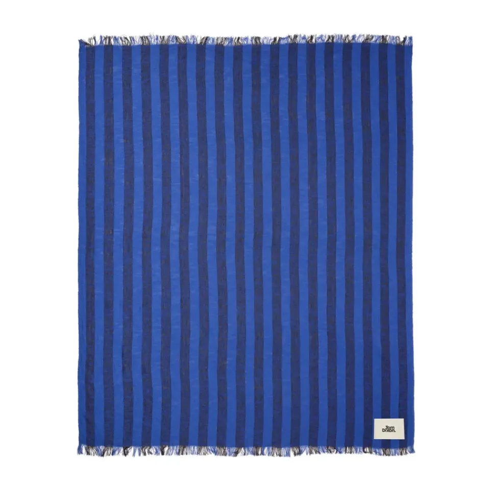 Cotton Blankets & Throws^Tom Dixon Band throw 160x200 cm, Blue & Black BlueBlack