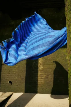 Cotton Blankets & Throws^Tom Dixon Band throw 160x200 cm, Blue & Black BlueBlack