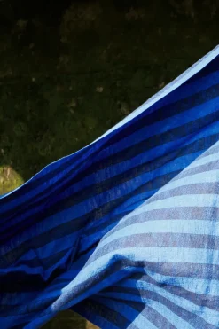 Cotton Blankets & Throws^Tom Dixon Band throw 160x200 cm, Blue & Black BlueBlack