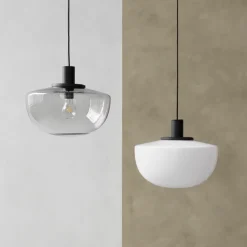 Pendant Lamps^Audo Copenhagen Bank pendant lamp, Opal BlackWhite