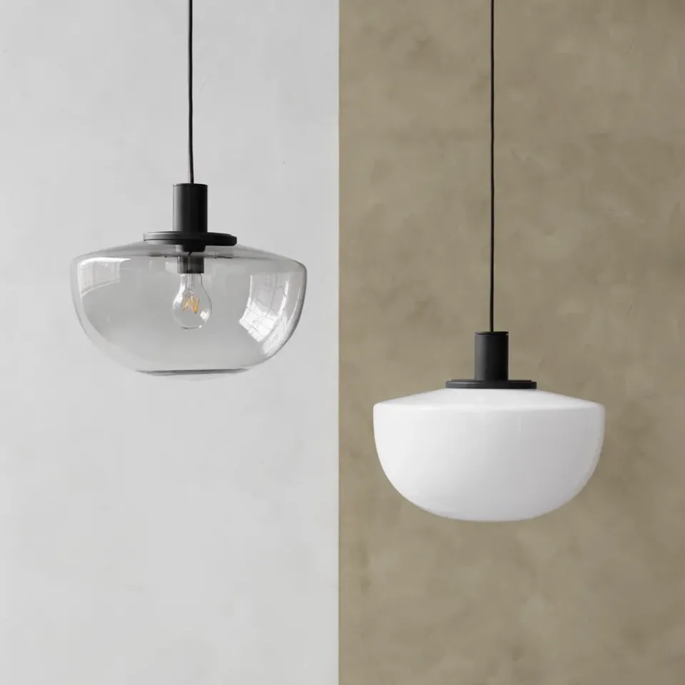 Pendant Lamps^Audo Copenhagen Bank pendant lamp, Opal BlackWhite