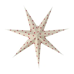 Christmas Stars|Window Lights^Scandi Living Bare advent star white-red dots, 80 cm WhiteRed