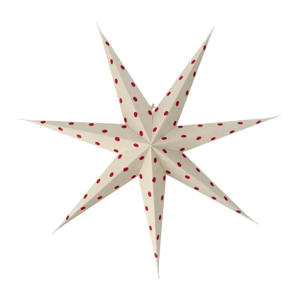 Christmas Stars|Window Lights^Scandi Living Bare advent star white-red dots, 80 cm WhiteRed