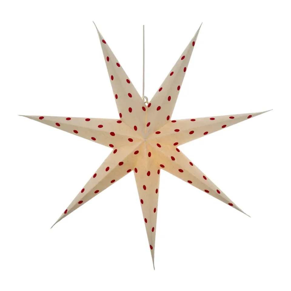 Christmas Stars|Window Lights^Scandi Living Bare advent star white-red dots, 80 cm WhiteRed