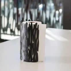 Kitchen Towel Holders^Alessi Barkroll kitchen paper roll holder, Black