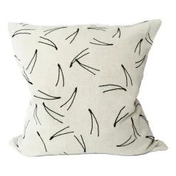 Cushion Covers^Fine Little Day Barr pillowcase embroidered 48x48 cm, Natural- Black