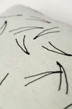 Cushion Covers^Fine Little Day Barr pillowcase embroidered 48x48 cm, Natural- Black