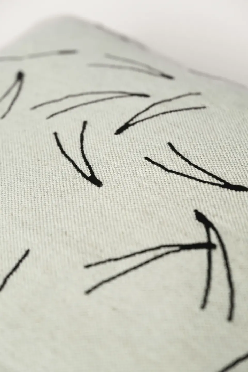 Cushion Covers^Fine Little Day Barr pillowcase embroidered 48x48 cm, Natural- Black