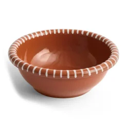 Salad Bowls|Serving Bowls^HAY Barro salad bowl, Natural with stripes, Ø26 cm White