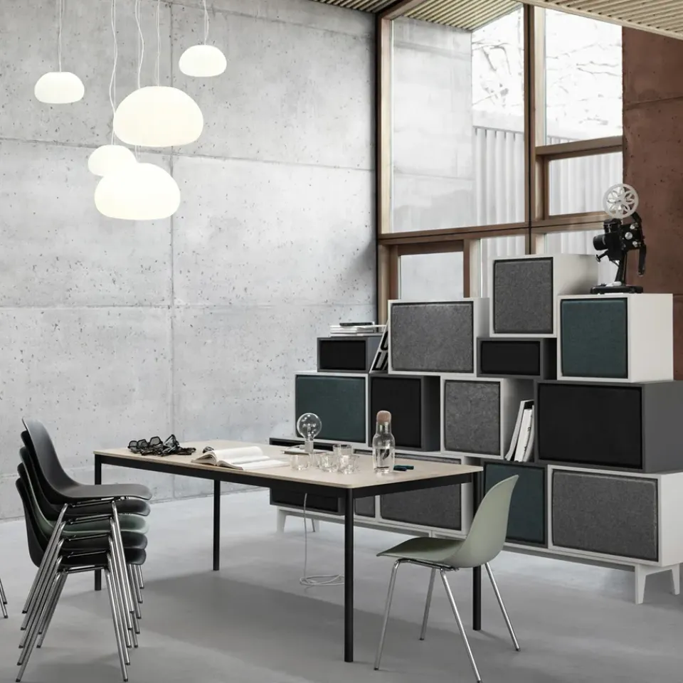 Hot Muuto Base dining table, . plywood edge. 140x80cm Black
